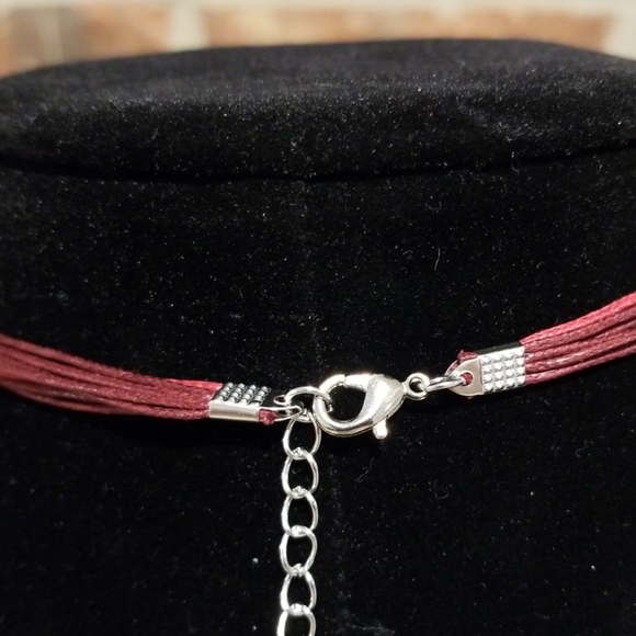 Pink and Red Necklace and Earrings - Picture 5 of 6